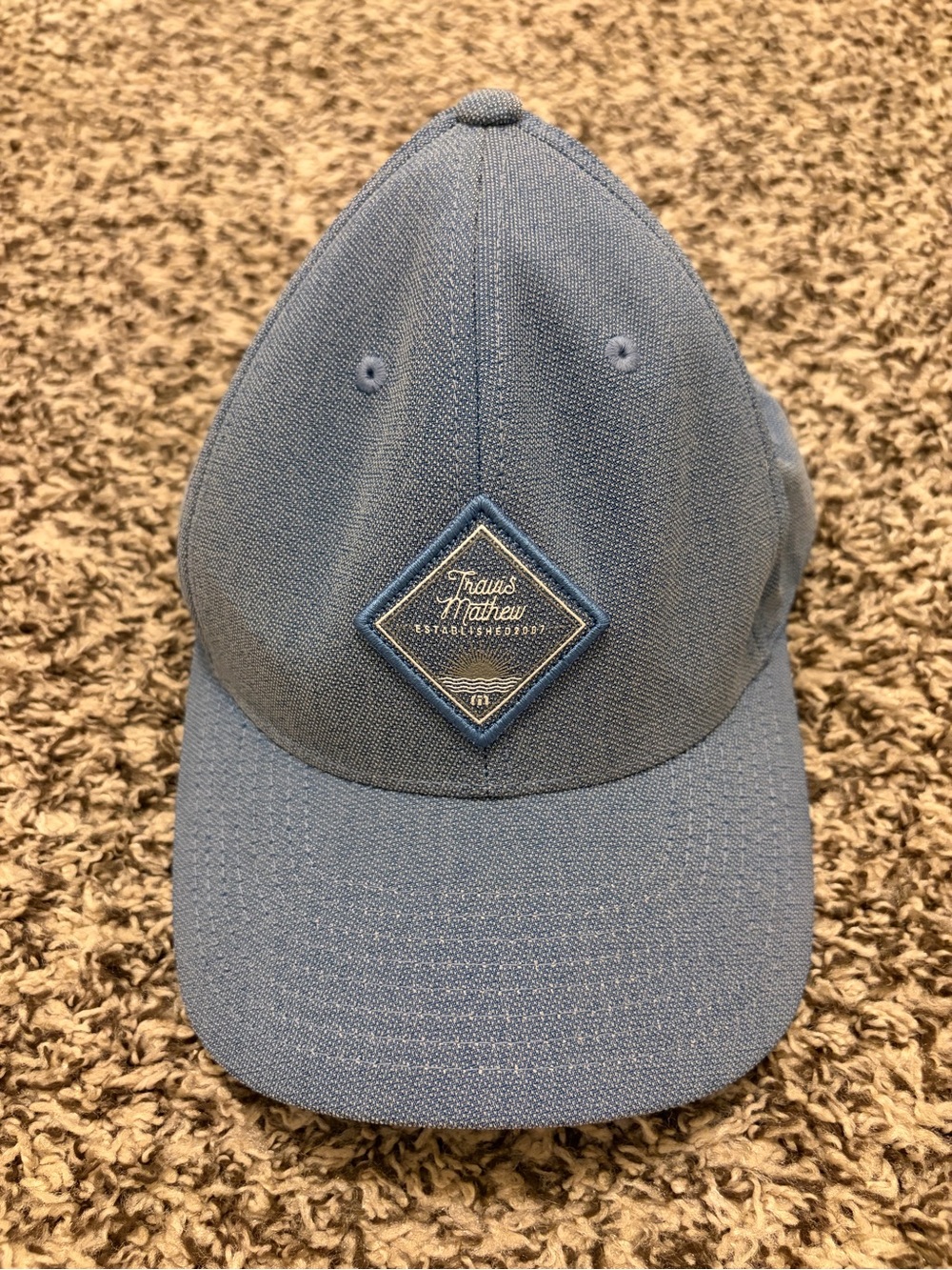 Travis Mathew Men's Sky Blue Diamond Patch Cap